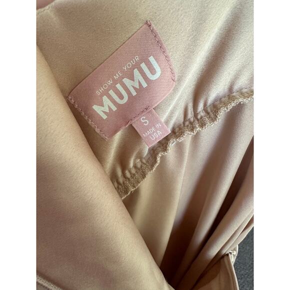 Show Me Your MuMu Faith Maxi Dress in Champagne Luxe Satin Bridesmaid - Picture 12 of 15